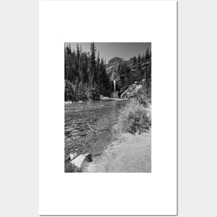 Glacier National Park Stream in the Mountains Posters and Art